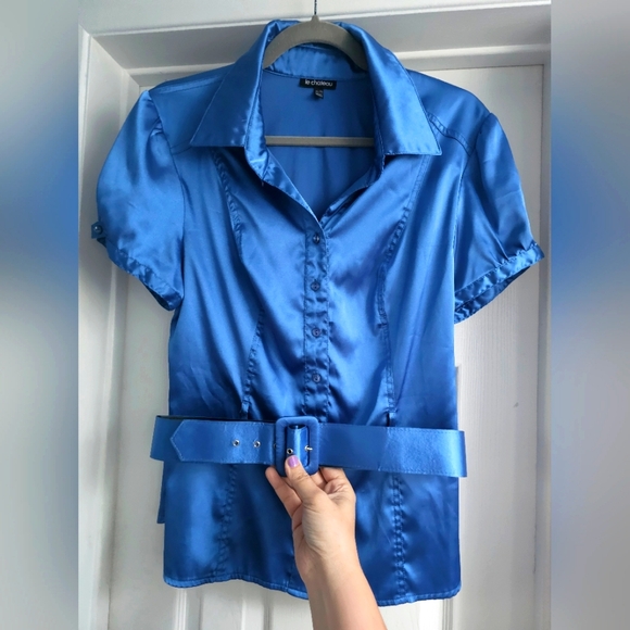 Le Chateau Blouse XL Blue - Picture 1 of 8